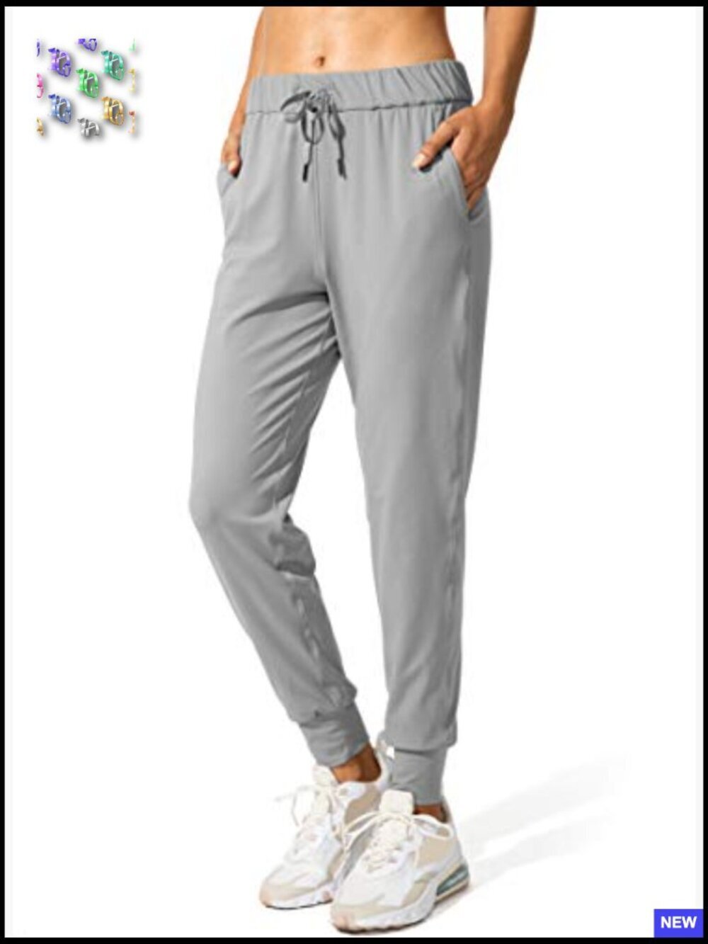 Women's Joggers Pants with Pockets Drawstring Running Sweatpants Lounge Workout - Picture 4 of 7